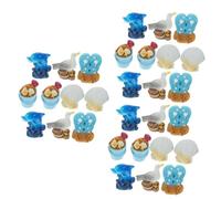 BESTonZON 3 Ensembles Ornement Micro Paysage Mini Ornements Décoration De Bureau De Salon Mini Décorations pour La Maison Décor De Style Méditerranéen Choses Minimales Résine 10 Pièces * 3