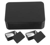 BESTonZON 3 pièces Boîte de Rangement Cartes Jeu Tôle Lot de Boîtiers Solides et Compacts Finition Noire Protection pour Cartes à Jouer et Poker