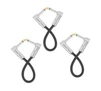 BESTonZON 3 pièces Câble de Guitare Patch Jack Mono pour Pédale Effet Instrument Électrique