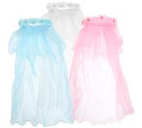BESTonZON 3 Pièces Couronne de Fleurs avec Voile pour Filles, Accessoire Coiffure Facile à Porter en Tissu Confortable, pour Communion et Séances Photo