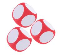 BESTonZON 3 Pièces Dés Vierge Effaçables à Sec Mousse Lot de Gros Dés pour Activités Éducatives Bricolages DIY et Jeux Famille