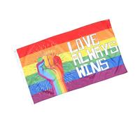 BESTonZON 3 Pièces Drapeau Polyester Fist Rainbow Color Bannières Extérieures Uv avec Motif Fist pour Décoration et Protection Solaire