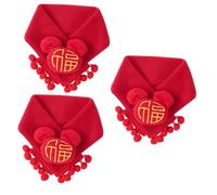 BESTonZON 3 Pièces Écharpe de Noël pour Chat et Petit Chien Décoration Textile Chaleureuse Douce et Confortable avec Motif Flocon Accessoire Élégant