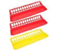 BESTonZON 3 pièces Mangeoire pour Pigeons Anti-éclaboussures Longue Auge Légère et Résistante Accessoire Pratique pour Cage à Oiseaux
