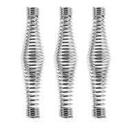 BESTonZON 3 Pièces Poignée à Ressort de Porte de Poêle à Bois, Poignée de Clapet à Ressort, 14cm, Acier Inoxydable, Argenté, Reste Froide au Toucher, pour Foyers et Grilles, Barbecue