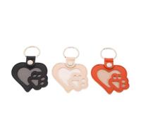 BESTonZON 3 Pièces Porte-clés Commémoratif pour Poils Animaux Cuir PU Lot de Pendentifs Cœur et Patte Porte-clés Mémoire pour Chien Chat Accessoire Léger et Pratique pour Femmes Hommes