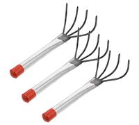 BESTonZON 3 Pièces Râteau à Quatre Dents Désherbage Cultivateur De Jardin Outils De Jardin Jardinage Râteau à Main De Jardin Râteau à Main du Cultivateur Robuste Râteau De Jardin Acier