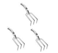 BESTonZON 3 Pièces Râteau de Jardin Aluminium Renforcé Outil de Jardinage pour Creuser et Aérer Sol Râteau et Durable pour Plantations et Entretien des Fleurs et Légumes