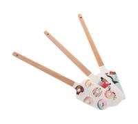 BESTonZON 3 Pièces Spatule à Gâteau en Silicone avec Manche en Bois, Motif Noël Classique, pour Étaler Beurre et Décorer Gâteaux de Fête, Ustensile de Pâtisserie Créatif