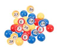 BESTonZON 30 Boules de Loto en Plastique, Numérotées et Faciles à Repérer, pour Jeu et Célébrations, Remplacement des Boules de Bingo Couleur Aléatoire