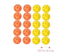 BESTonZON 30 pièces Balles Entraînement Golf Intérieur PE Légères et Colorées Jaune Orange Pratique Sécurisée pour Swing et Précision