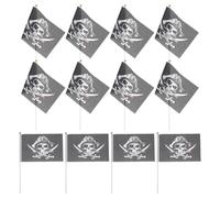 BESTonZON 30 Pièces Décoration Du Drapeau Des Bannière Pirate Halloween Tête De Mort Et Os Croisés Pour Halloween Décorations D'halloween Pirate En Plein Air Pvc