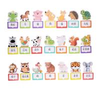 BESTonZON 30 pièces Flash Cards Animaux Éducatives pour Garçon Fille Cartes Cognitives Bilingues Français Chinois Jeu Apprentissage Intéressant et Portable pour Maternelle et Éveil