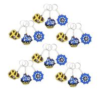 BESTonZON 30 Pièces Pirate Keychain Set Soft PVC Key Ring Bag Charms For Birthday Party Favors Classroom Prizes Backpack Accessories