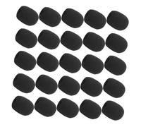 BESTonZON 30pièces Lot De Bonnets Anti-vent Mousse Pour Micro Casque Protection Élastique Bruits De Vent Et Souffle Mini Pare-brise Noir Pour Microphones à Main Et Lavalier