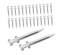 BESTonZON 30pièces Piquets Aération Métalliques pour Sabot Aérateur de Sol Pointes de Rechange pour Aérateur de Pelouse Détachées pour Matériel Entretien de Jardin