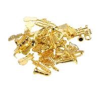BESTonZON 35 Pièces Miniature Musical Instruments Set for Dollhouse and Holiday Decor Lightweight Plastic Mini Instruments Including Violin Piano Guitar Trombone for Collectors and Play