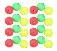 BESTonZON 36 Pièces Boules de Flotteur de Mousse avec Anneau Flottantes Rondes Jaune Rouge Vert Accessoires pour Filets Bateaux Kayaks et Lignes Coulissantes