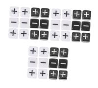 BESTonZON 36pièces Dices Noir Et Blanc avec Signes Plus Et Moins Dés à Cinq Points pour Jeux De Fête Et Accessoires De Bar