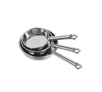BESTonZON 3pièces Accessoires De Cuisine Miniature pour Maison De Poupée à Échelle Mini-poêle Décoratif Métal Ustensiles De Jeu pour Maison De Poupée