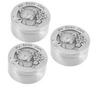 BESTonZON 3pièces Boîte De Souvenirs De Cheveux Fœtaux Coffret De Conservation De Cheveux De Mémorable Pour Baptême Et Naissance