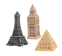 BESTonZON 3pièces Boule à Tour Eiffel avec Bâtiments Antiques Miniatures Et Statue Pyramidale Égyptienne pour Décoration De Fête