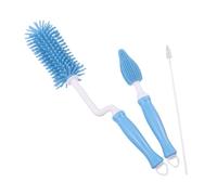 BESTonZON 3pièces Brosse Rotative Pour Biberon Garçon Fille Goupillon Silicone Pour Tasse Et Tétine Manche Long Pour Nettoyer Efficacement