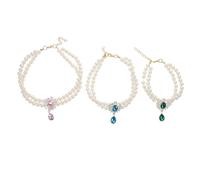 BESTonZON 3pièces Collier Léger Ajustable pour Chats et Chiens Pendentif Cœur Mignon Bijou pour Animaux de Compagnie