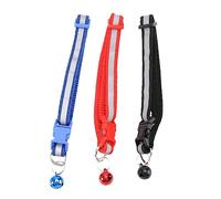 BESTonZON 3pièces Collier Réfléchissant pour Chien avec Clochette Réglable pour Petits Chiens Chiots Et Dimensions Ajustables
