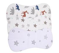 BESTonZON 3pièces Lot De Bavoirs Coton Pour Garçon Fille Absorbants Et Lavables Bavoirs Épaule Confortables Et Réutilisables