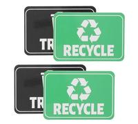 BESTonZON 4 Autocollants Magnétiques de Tri des Déchets pour Poubelles, Matériau Imperméable et Résistant, Remplacement Rapide, Adaptés aux Écoles et Communautés