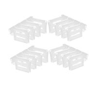 BESTonZON 4 Ensembles Diviseur D'assaisonnement Cloison De Classement Frigo Étagères En Plastique Tiroirs Pour Bureau Clip Diviseur De Nourriture Clipsable Blanche Pp Plateau De Rangement
