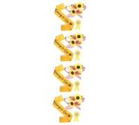 BESTonZON 4 Ensembles Ornement De Tournesol Épingle à Nourrice Future Maman Ceinture Fleurie Ceinture De De Bébé Pour Maman Mère Prénatal Polyester Fournitures De