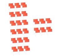 BESTonZON 4 Ensembles Poteaux De Drapeaux À Ventouse pour Décoration De Fenêtre De Blanc 15 Pièces * 4