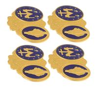 BESTonZON 4 Pièces Badge commémoratif en émail artisanat en métal plaque de bureau artisanat d'intérieur décor de bureau Ornement rétro décor rétro Alliage de zinc Doré