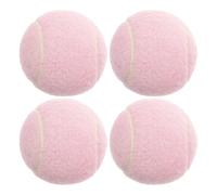 BESTonZON 4 Pièces Balles de Tennis Caoutchouc pour Filles Débutantes Jouets Entraînement Idéaux pour Coordination et Réactivité Terrain