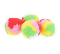 BESTonZON 4 pièces Balles pour Lot de Colorées Peluche pour Jeu et Entraînement des Kittens Grattage Durable et pour à