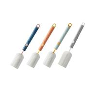 BESTonZON 4 Pièces brosse à long manche mousse nettoyante nettoyeur de bouteille domestique pinceaux cuisine goupillon nettoyage nettoyeur de tasse amovible fourniture de bouteilles chiffon