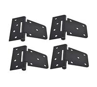 BESTonZON 4 Pièces Charnière Clôture En Métal Noir Pour Adultes Renfort De Porte Charniere Porte Acier Palier Portail