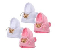 BESTonZON 4 Pièces Costume Hoodie pour Ours Peluche Vêtements Doux et pour Poupées Peluche Accessoires de Déguisement pour et Jeux
