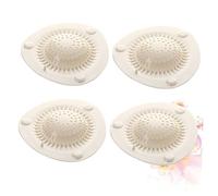 BESTonZON 4 Pièces Couvercle De Bouchon De Baignoire Couvercle De Vidange De Bain Collecteur De Cheveux en Silicone Couvercle De Drain De Sol De Salle De Bains Drain De Baignoire