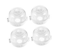 BESTonZON 4 Pièces Couvercle De Protection Contre Les Gaz Serrure De Protection Pare-gaz Boutons De Poêle De Remplacement Garde De Sécurité De Cuisine Cuisinière Électrique Abs Blanche