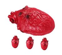 BESTonZON 4 Pièces Décoration Halloween Cœur Sanglant Accessoire Horreur Réaliste Faux Humain pour Fête Zombie Prank Effrayant