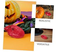 BESTonZON 4 Pièces Décoration Halloween Cœur Sanglant Artificiel Hyperréaliste Accessoires Faux Organes Humains pour et Fête Zombie Effet Sanguinolent