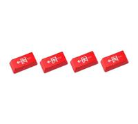 BESTonZON 4 Pièces Dessus De Touche Keycap Clavier Mécanique Clavier Mécanique à Travers La Touche Capuchon De e pour De Jeu Éclairé Rouge Translucide L'ordinateur