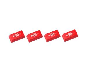 BESTonZON 4 Pièces Dessus De Touche Keycap Clavier Mécanique Clavier Mécanique à Travers La Touche Capuchon De e pour De Jeu Éclairé Rouge Translucide L'ordinateur