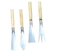 BESTonZON 4 Pièces Jardinage Acier Inoxydable Outils Pratiques pour Creuser Transplanter Désherber