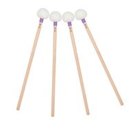 BESTonZON 4 Pièces Lot de Maillets Feutre pour Timbales Manche Bois Ergonomique Clair Professionnel pour Concerts et