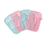 BESTonZON 4 pièces Lot de Mitaines de Bain Garçon Fille Coton Doux Double Face Exfoliation Délicate Léger pour Bain Quotidien Couleur Aléatoire Couleur Aléatoire
