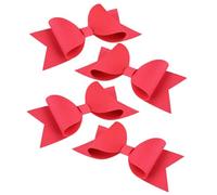 BESTonZON 4 Pièces Lot de Nœuds de Noël EVA Rouge Ornements pour Arbre Couronne et Cadeau Décoration DIY pour et Ambiance de Noël
